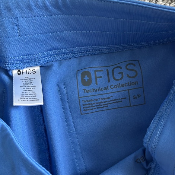 Figs Zamora Jogger Scrub Pant Small Petite Ceil Blue - Picture 2 of 4